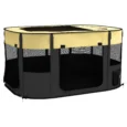 Foldable Dog Pen Portable Indoor/Outdoor – Yellow and Black