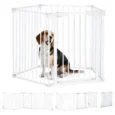 Metal Pet Playpen 5 Panels with Door – White