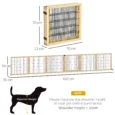 Six-Panel Freestanding Wooden Pet Gate – Natural, 70cm