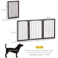 Three-Panel Folding Pet Barrier – Dark Brown, 76cm
