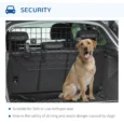 Adjustable Metal Car Dog Guard – Black, 90–120cm