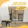 Adjustable Metal Dog Gate 74-94cm – Black