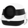 Folding Enclosed Cat Litter Box with Scoop – Black and White