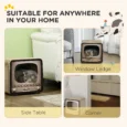 Television-Style Cardboard Cat House with Scratcher – Brown