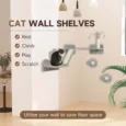 Three-Piece Cat Wall Climbing Set with Perches – Light Grey
