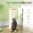Sisal Cat Scratching Post with Ball Tracks – Oak Tone, 67cm