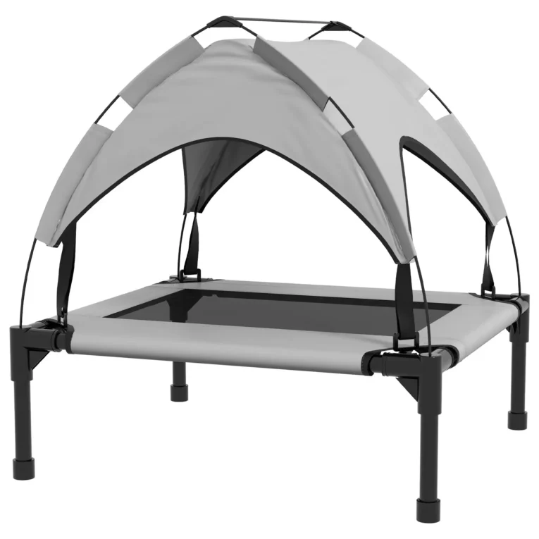Cooling Raised Pet Bed 76x61cm – Light grey