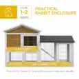 Rabbit Resting Hutch with Lower Run – Yellow