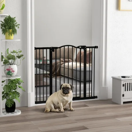 Adjustable Dog Gate &ndash; Black, 78cm High, 74&ndash;100cm &ndash; detail 2