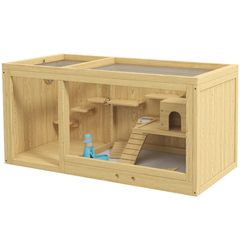 Hamster Cage 100W x 50D x 50Hcm – Natural wood finish Hamster Cage 100W x 50D x 50Hcm – Natural wood finish