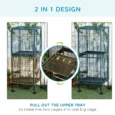 Large Bird Cage Aviary with Wheels – Black