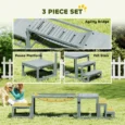 Three-Piece Wooden Dog Agility Course – Grey