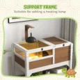 Tortoise House 84 x 51 x 103 cm – Brown and white