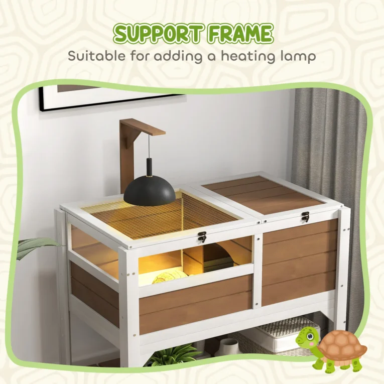 Tortoise House 84 x 51 x 103 cm – Brown and white