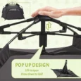 Folding Pet Tent with Mesh Windows – Charcoal, 120cm
