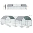 Large Walk-In Steel Poultry Run with Covers – 7.6 × 2.8m