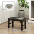 Adjustable Raised Dog Feeding Station with Slow Bowl – Black