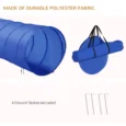 Dog Agility Training Set Adjustable (Poles, Hurdle, Tunnel) – Blue and yellow