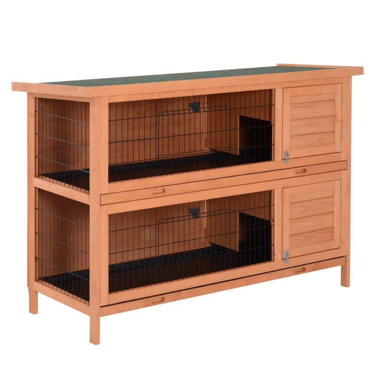 Two-Tier Wooden Rabbit Resting Hutch – Orange